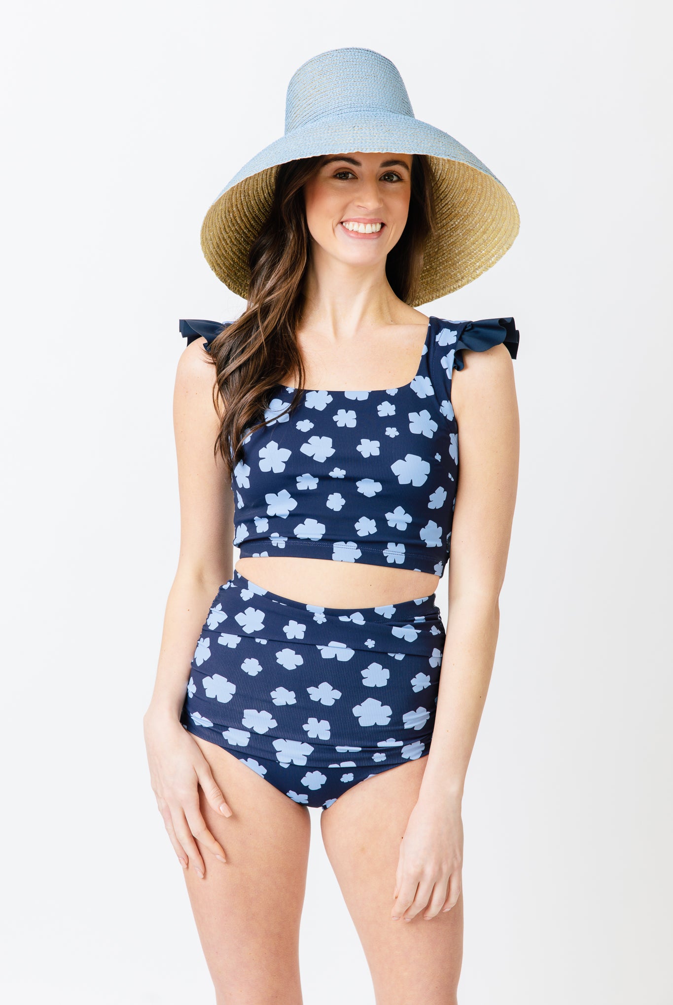 navy blue floral