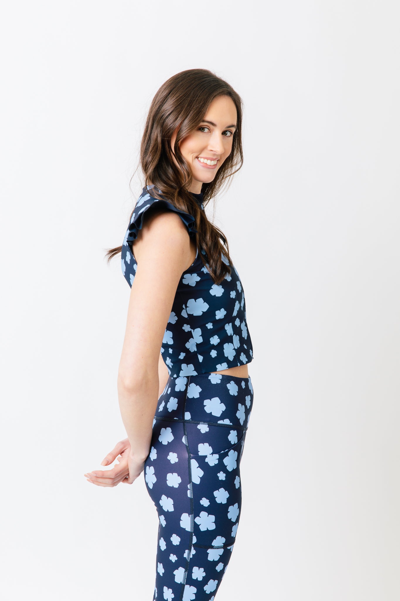 navy blue floral