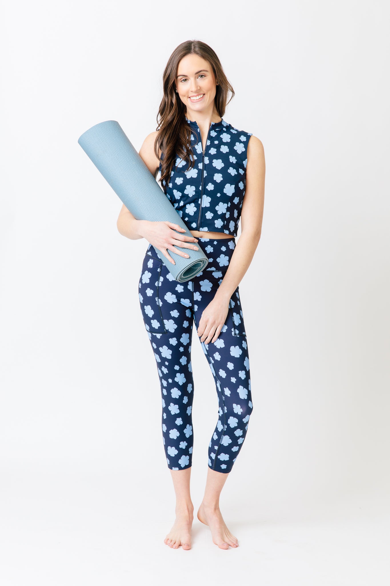 navy blue floral